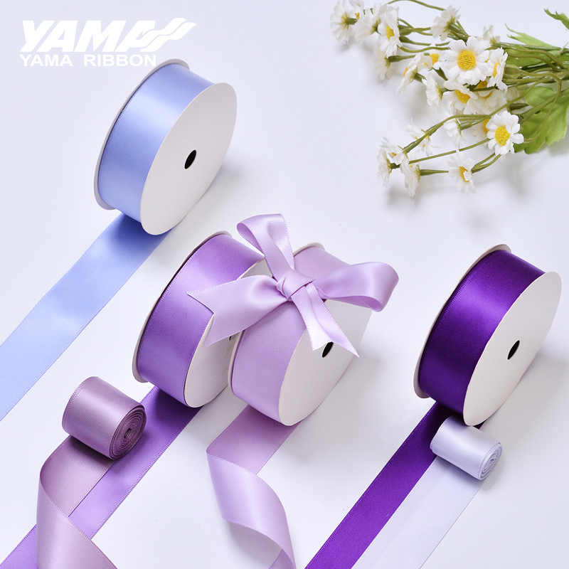 1.5 Wide x 100 Yards Single Faced Polyester Purple Satin Ribbon, Perfect for Wedding, Gift Wrapping, Bow Making & Other Projects (Purple)