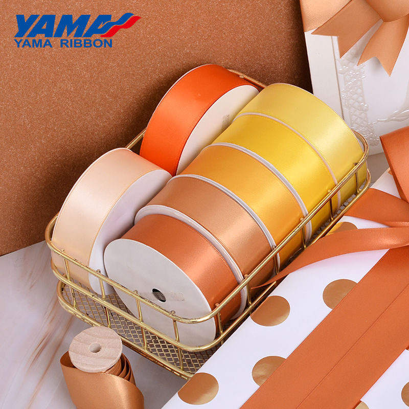 YAMA Double Face Satin Brown Gift Wrap Ribbon Suppliers 28800