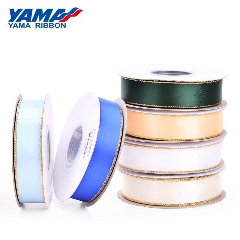 YAMA Polyester Double Face Satin Blue Ribbon Bakery Suppliers 28800
