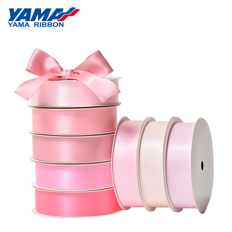 YAMA Red Ribbon Cakes Suppliers Double Face Satin Ribbon Red