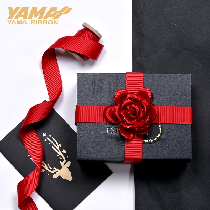 YAMA Polyester Double Face Satin Gift Wrapping Ribbon Wholesale