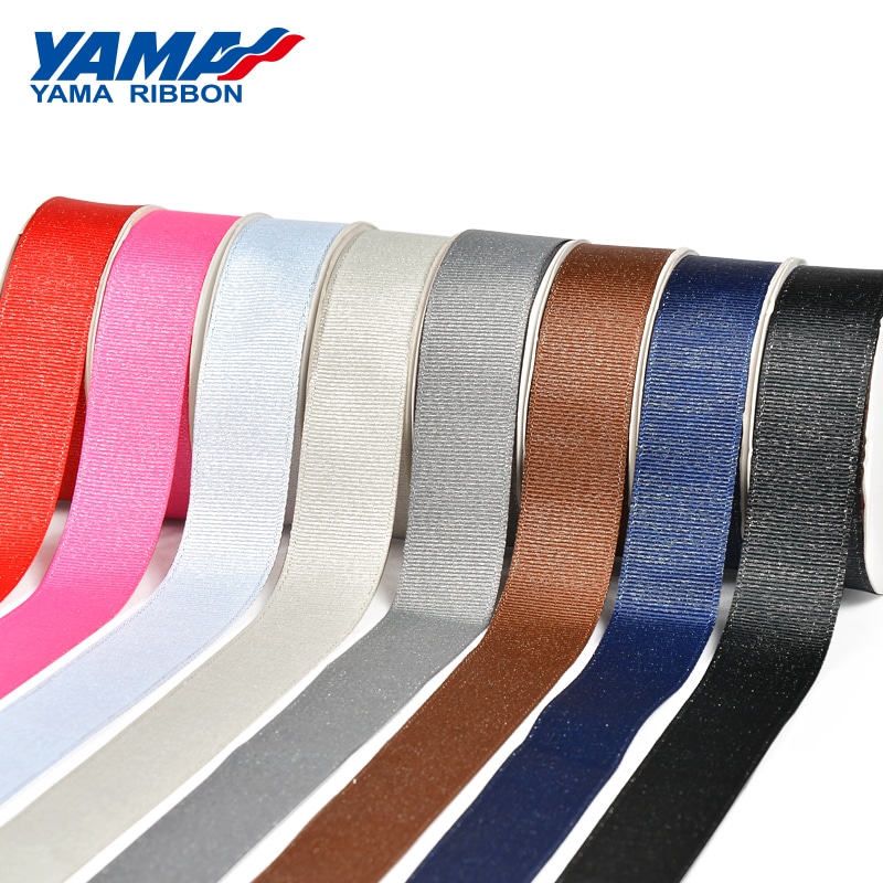 YAMA Polyester Silver Sparkle Purl Grosgrain Ribbon 26657