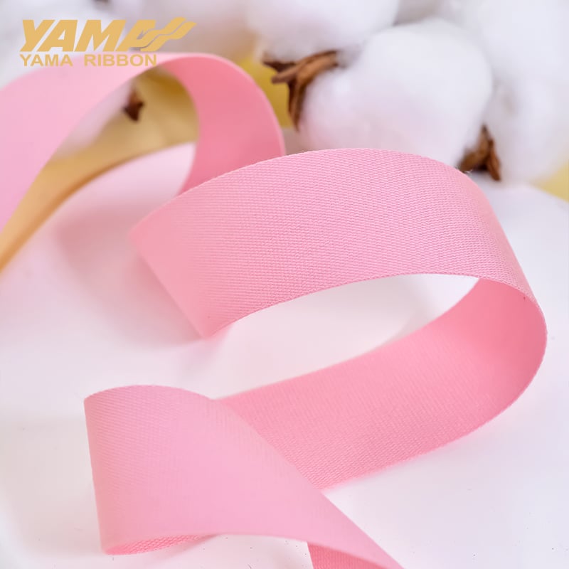 Cotton Twill Tape 3/8 Inch 10Yards Cotton Ribbon for Gift Wrapping Pink
