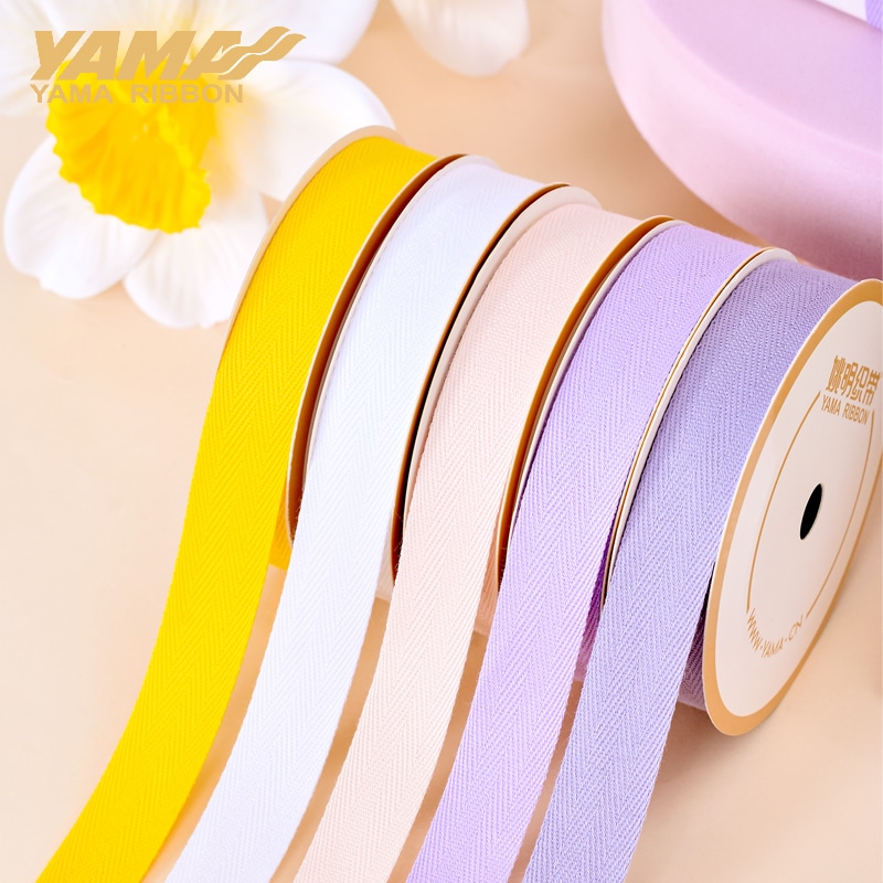Cotton Ribbon Tape Colors Soft Yama Factory 6-38MM Widths
